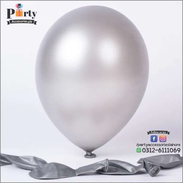 silver balloon for half birthday boy decorations 