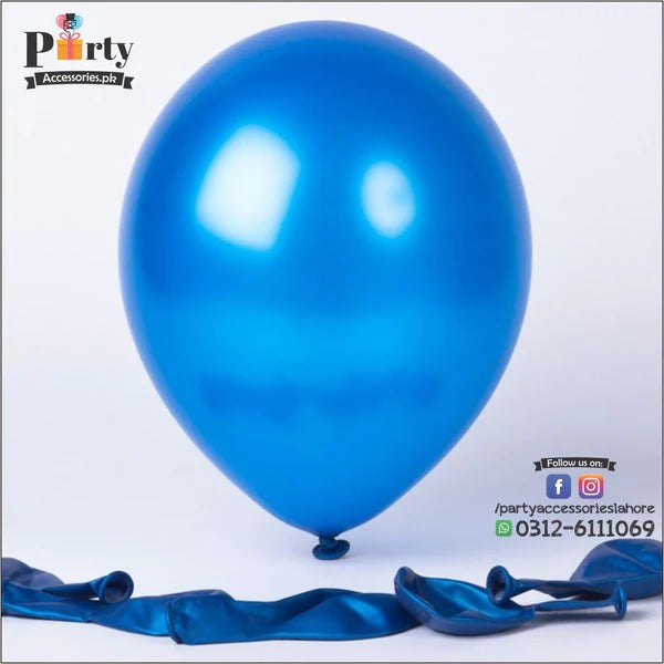 police theme birthday blue latex balloons