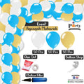 Balloon Arch Set Garland kit 150 balloons in AQEEQA theme colors for boy Aqiqa balloon decoration