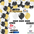 hajj mubarak black and golden balloons arch kit 