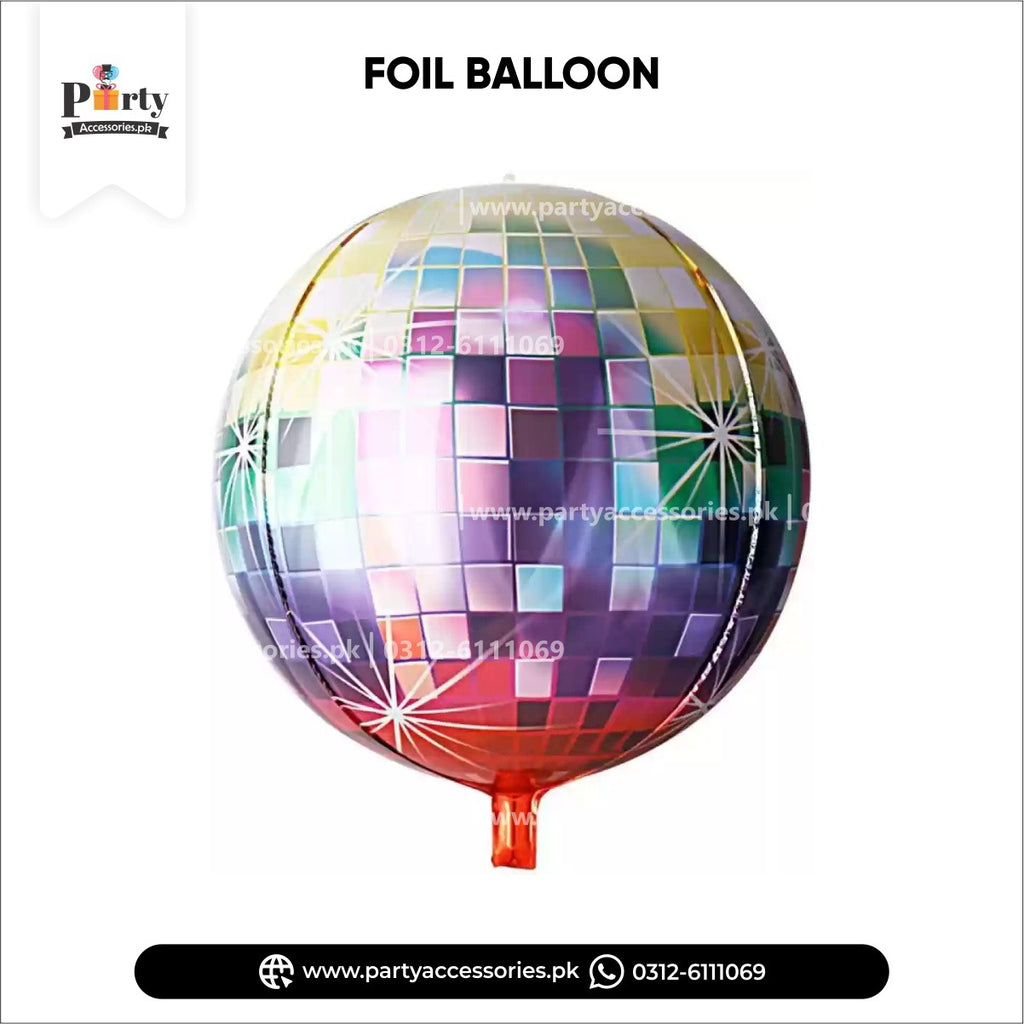 Disco ball foil balloon multi 