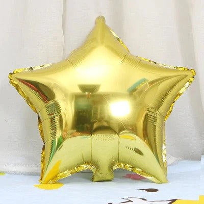 golden star foil balloons 