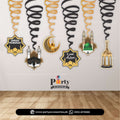 Umrah mubarak decorations | Spiral Hanging swirls home decorations