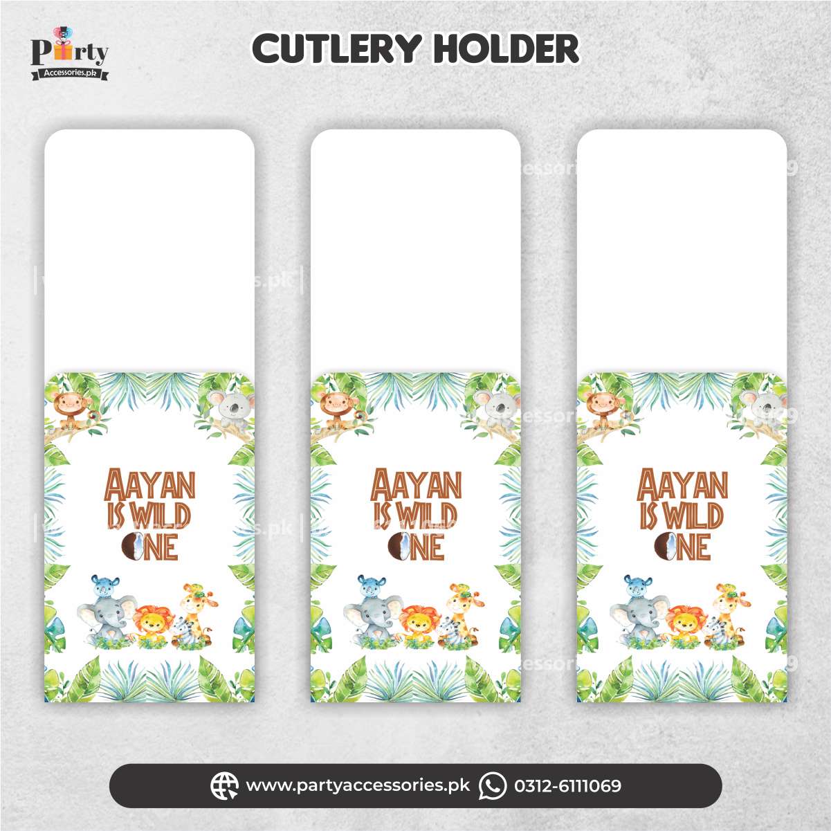 Wild One Theme Customized Cutlery Holder for Cutlery Decoration
