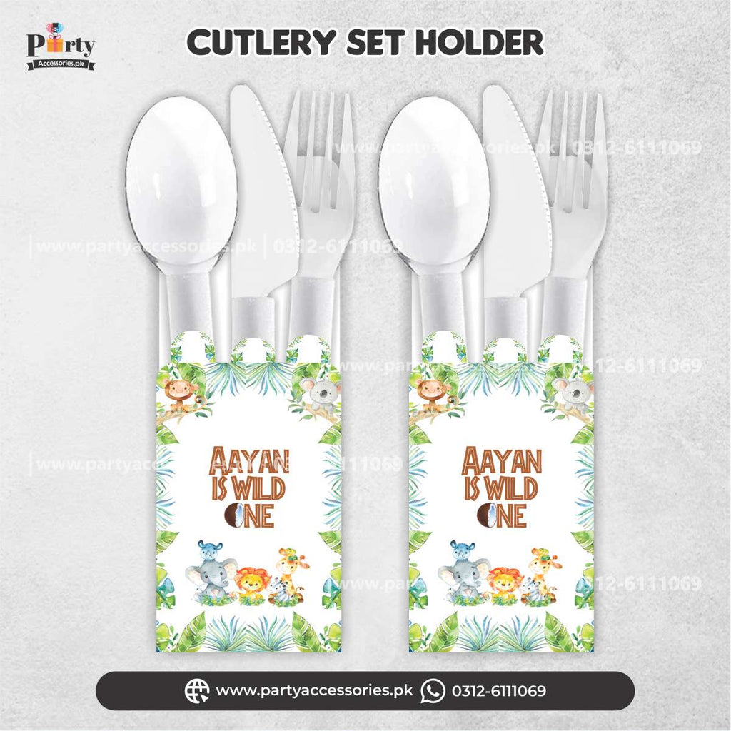 Wild One Theme Customized Disposable Cutlery Set with Holders for Decoration