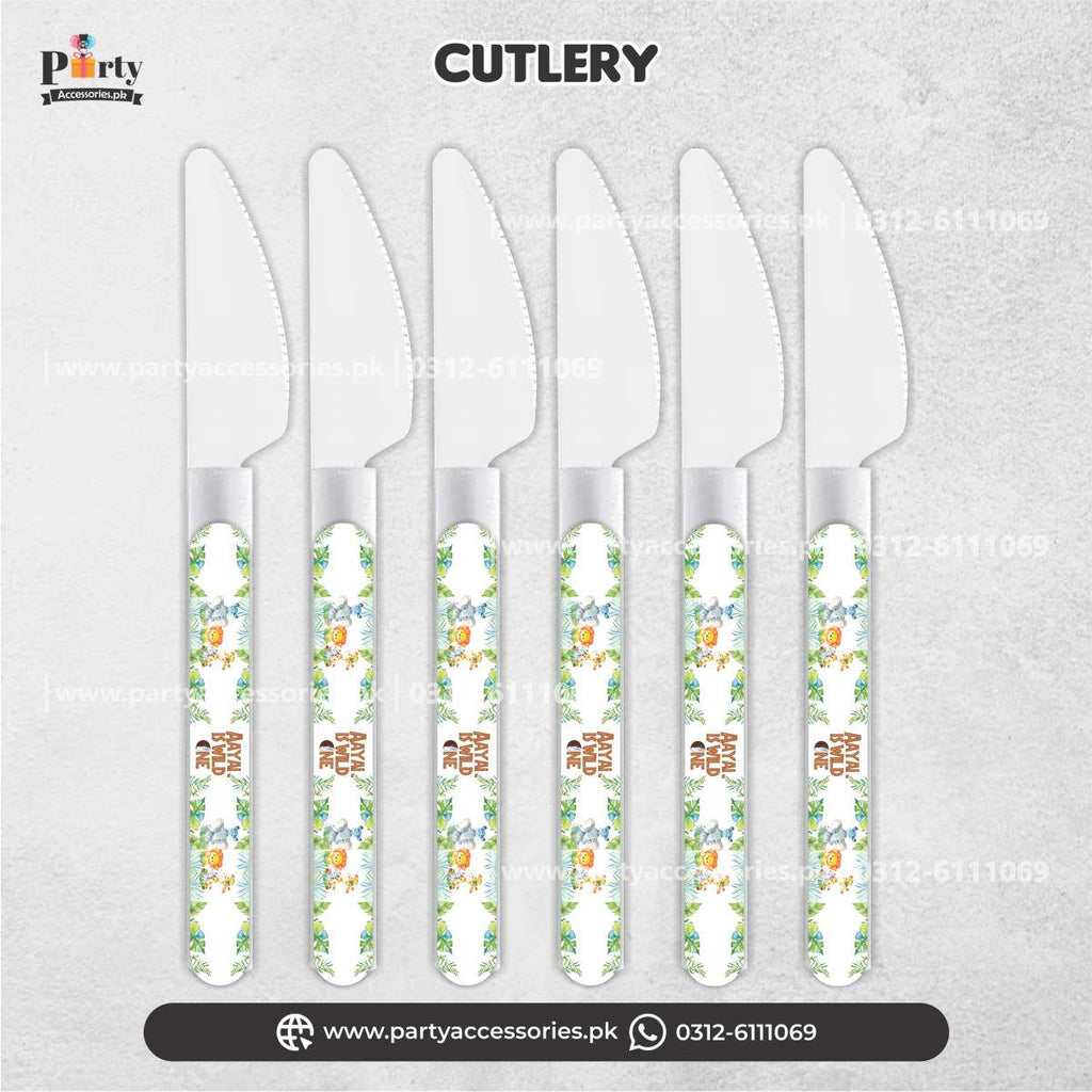 Wild One Theme Customized Disposable Knifes for Party Dinner Decoration