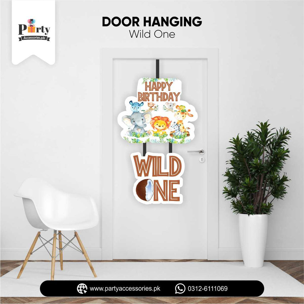 Wild One Theme Decorations | Customized Birthday Party Door Hanging
