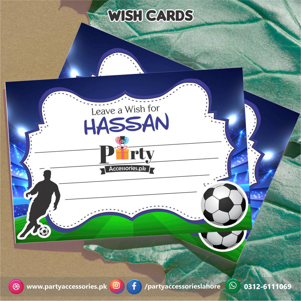 Wish cards in Football theme Birthday Party