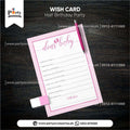HALF BIRTHDAY THEME CUSTOMIZED WISH CARDS