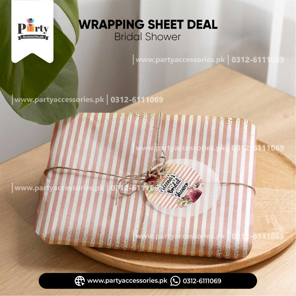 BRIDAL SHOWER GIFY WRAPPING SHEET DEAL 