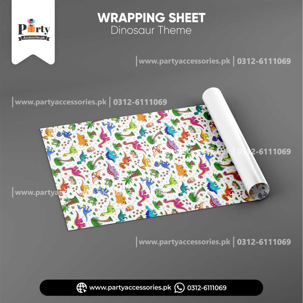 dinosaur theme customized gift wrapping sheets 