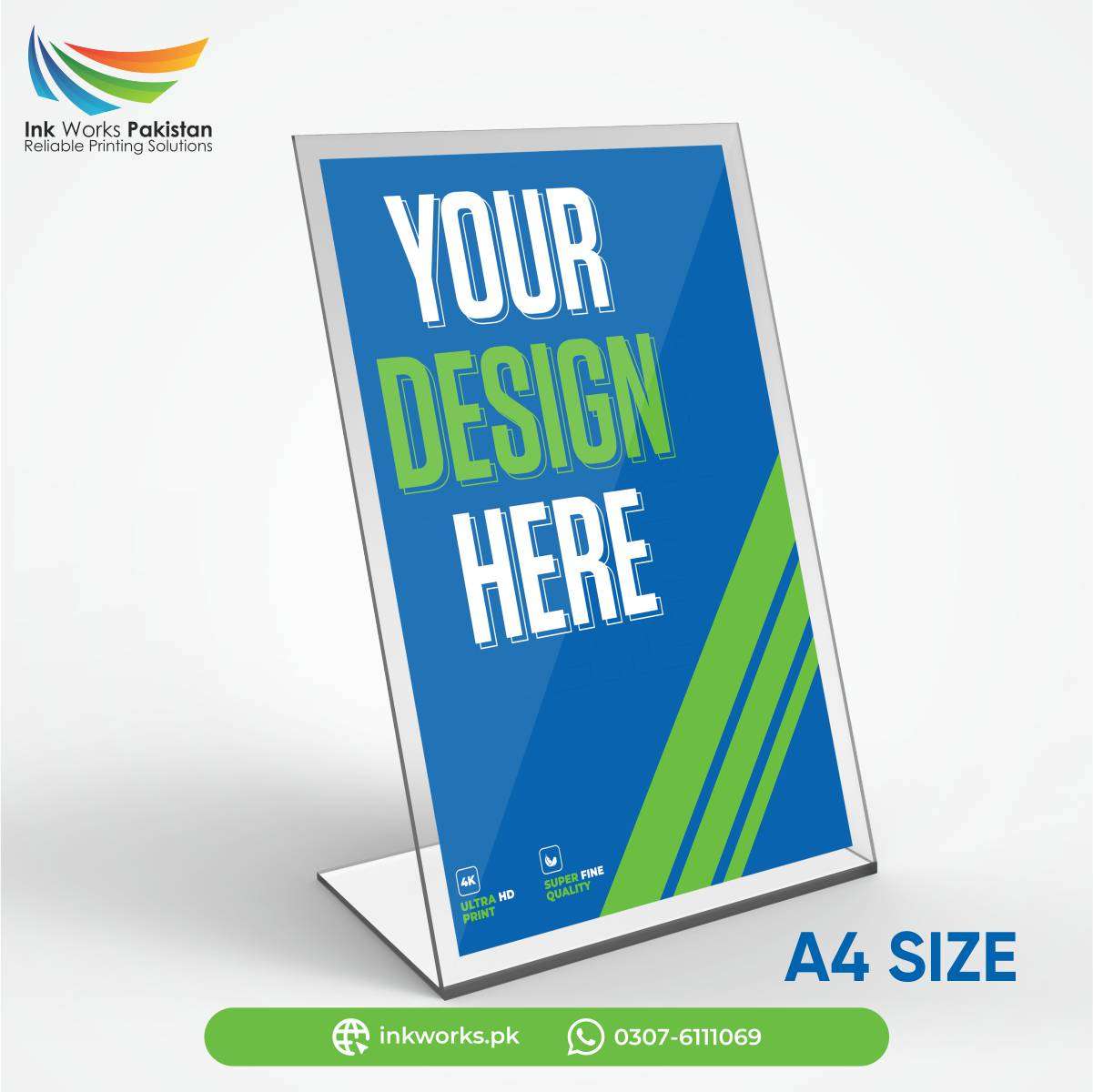 Custom Display Stand Flyer Holder A4 size