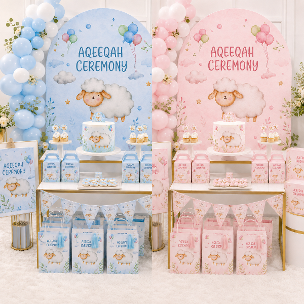 Aqeeqah decorations and party accessories 