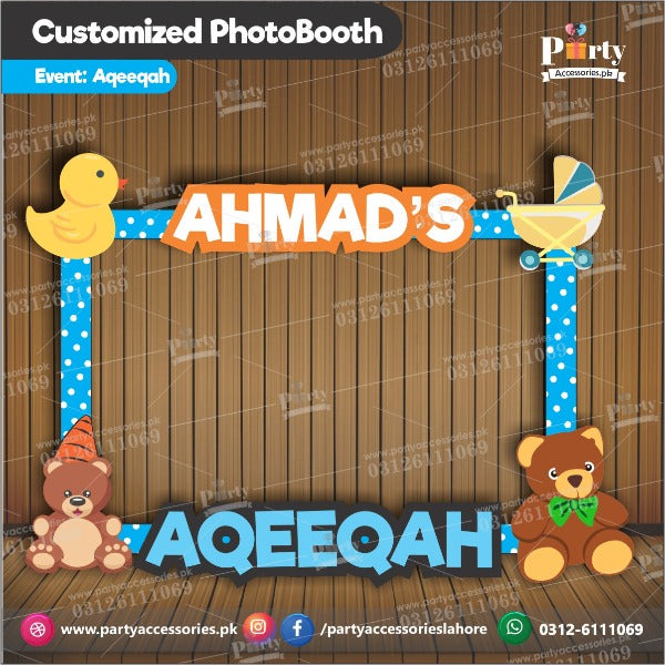 Aqeeqa celebration | Customized Photo Booth for boy Aqiqah
