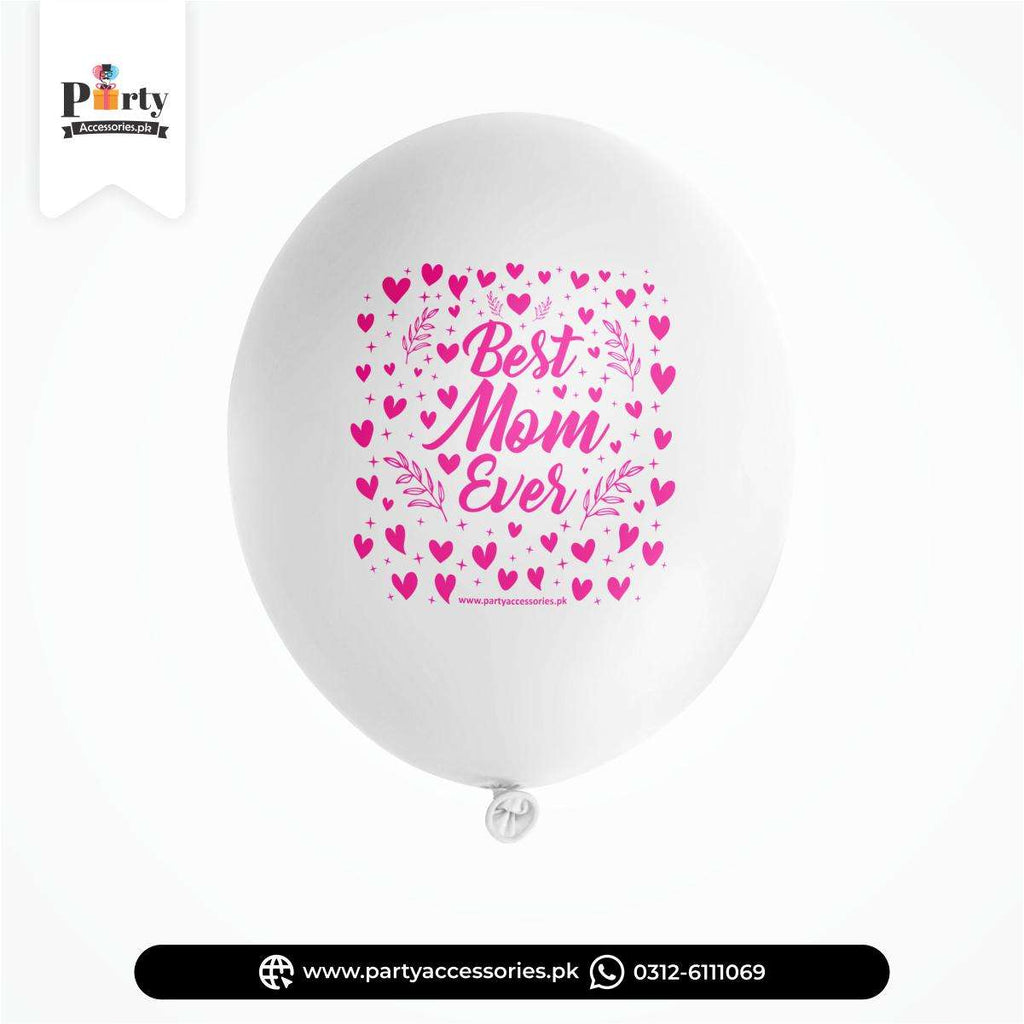 Best Mom Ever Printed Balloons for Mother's Day Decoration