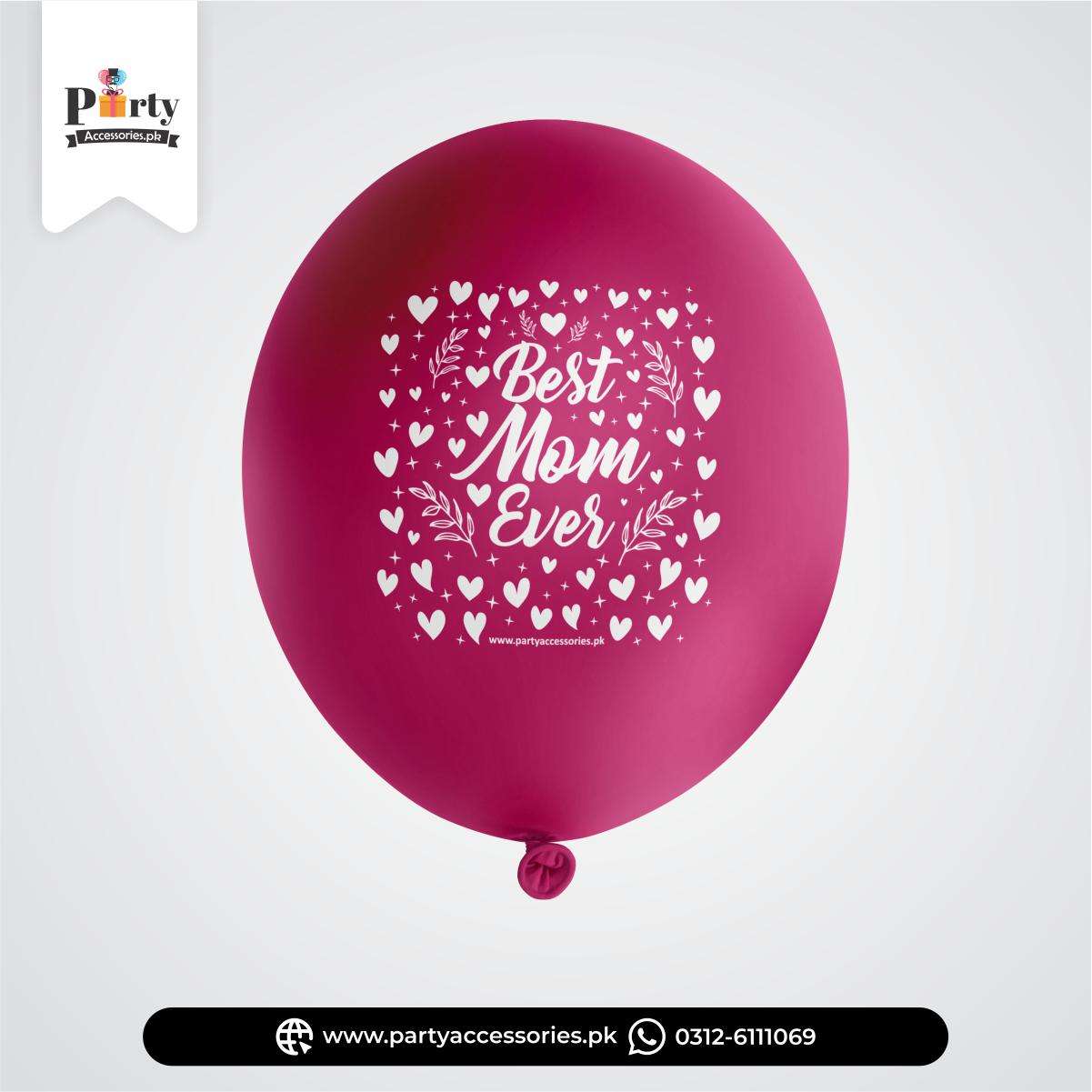 Best Mom Ever Balloons for Mother's Day Decoration