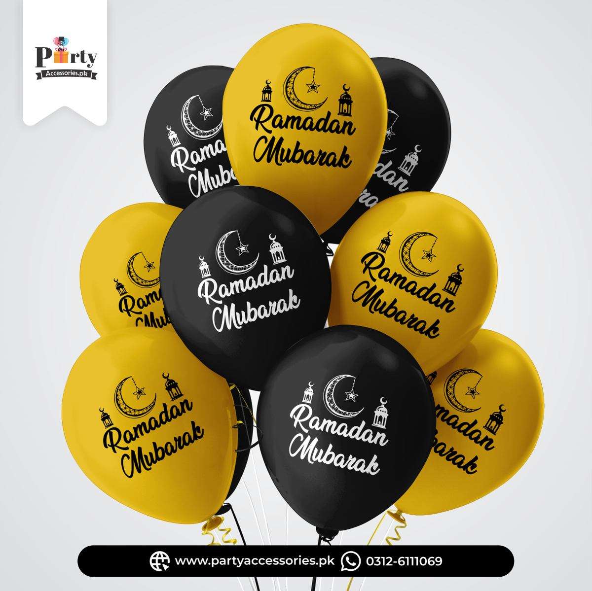 Ramadan Mubarak Design Balloons for Decoration