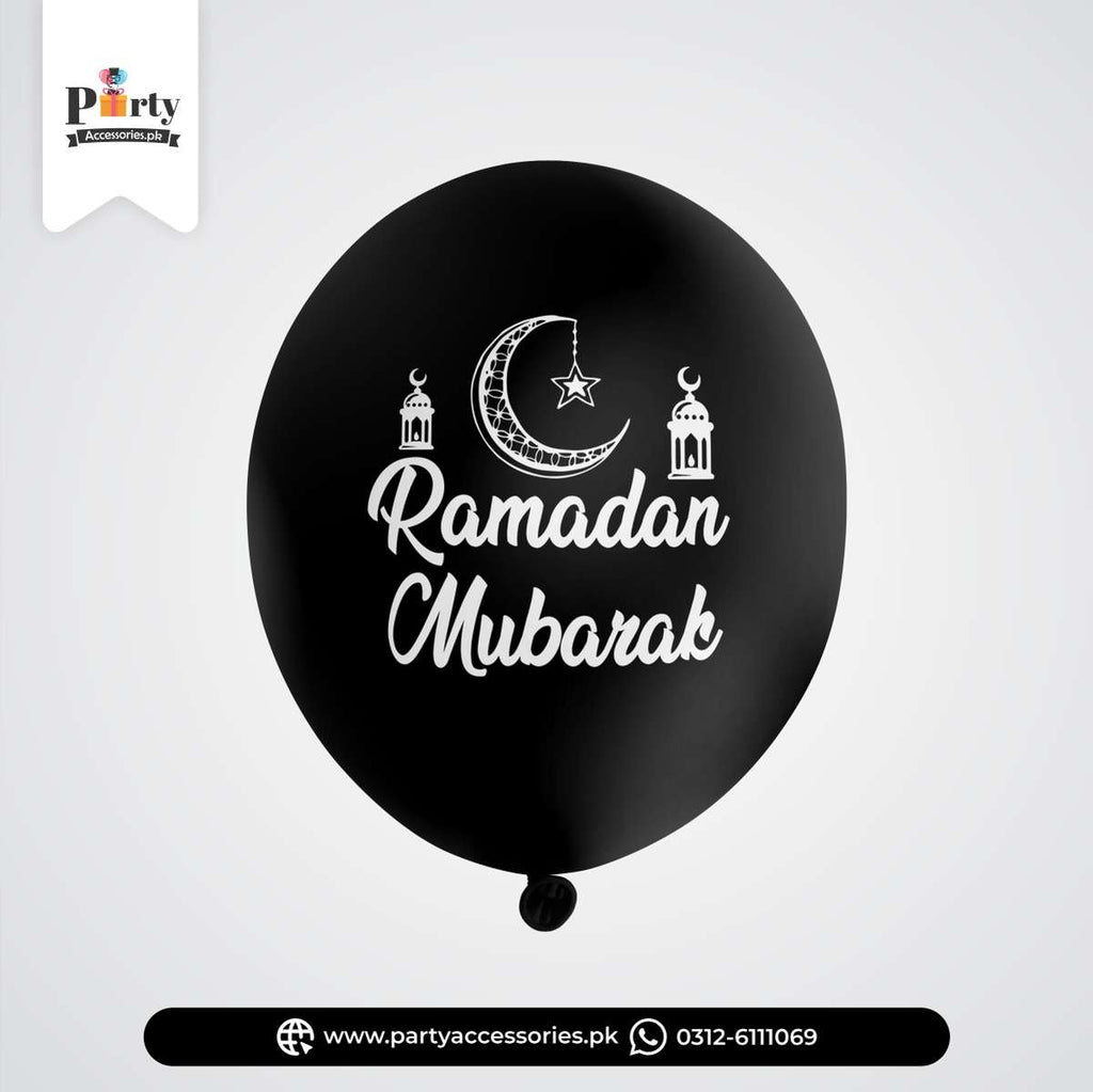 Ramadan Mubarak printed balloons
