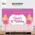 Customized Barbie Theme Birthday Party Backdrop