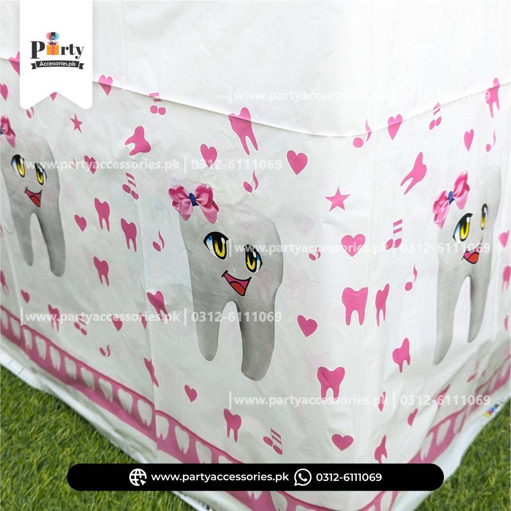 First Tooth Table Top Sheet – Adorable Party Table Decoration