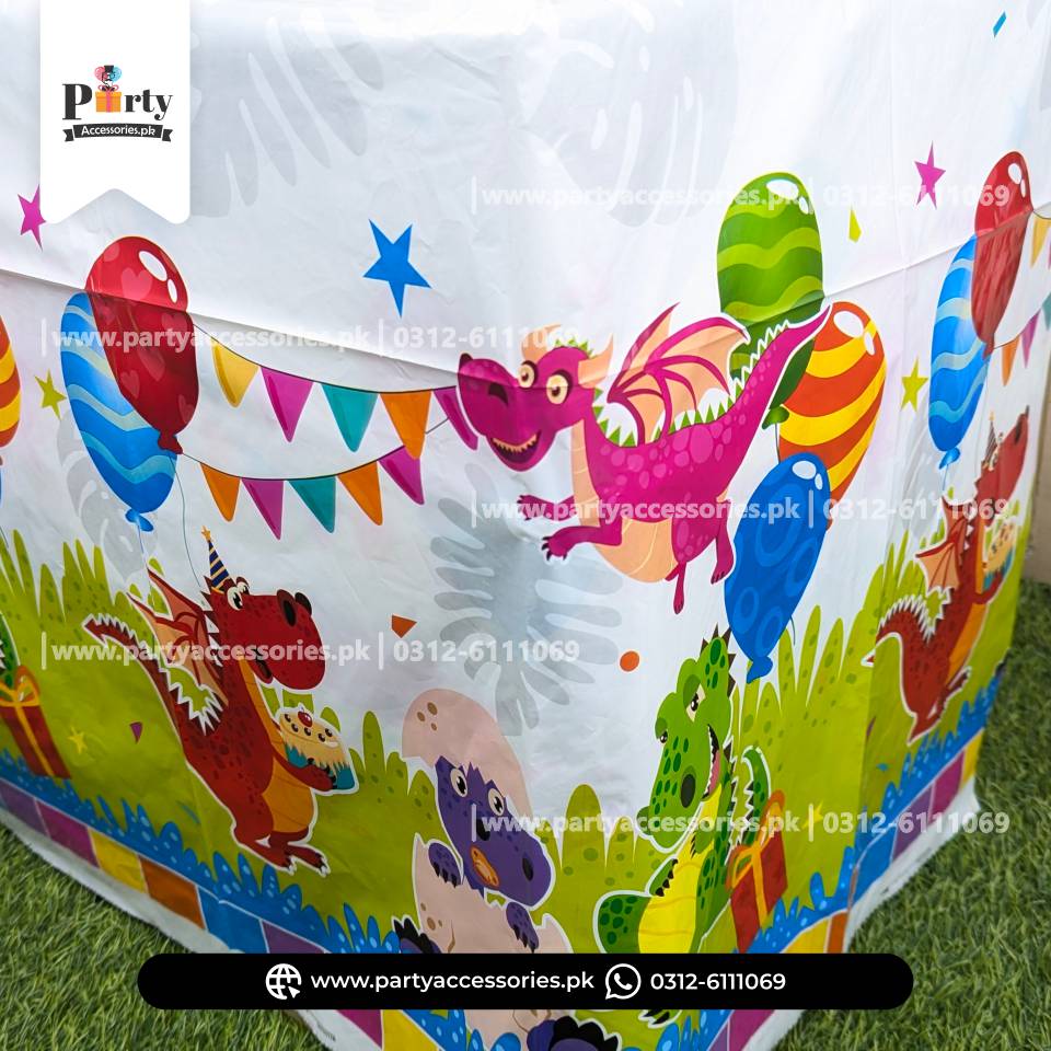 Dinosaur Theme Table Top Sheet for Table Decoration 
