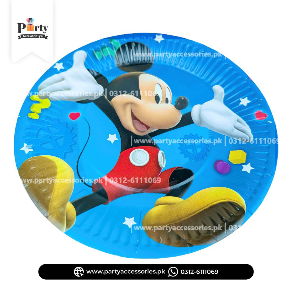 Mickey Mouse Theme Disposable Paper Plates – Pack of 10