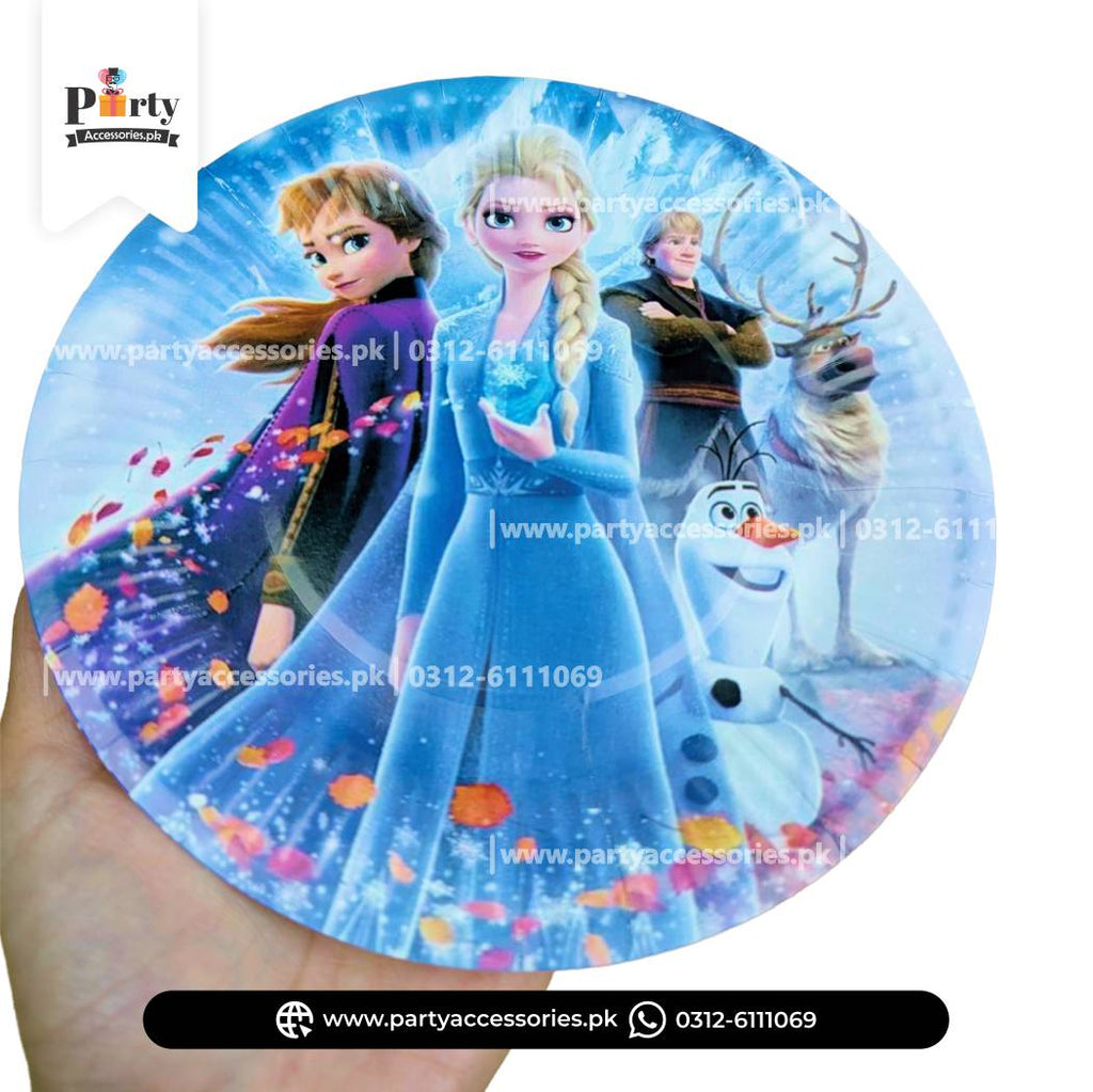 Frozen Elsa Theme Disposable Paper Plates 
