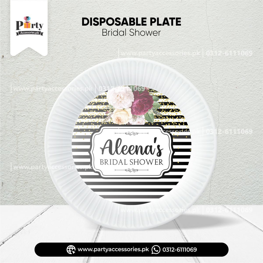 Customized Plates for your bridal shower event 