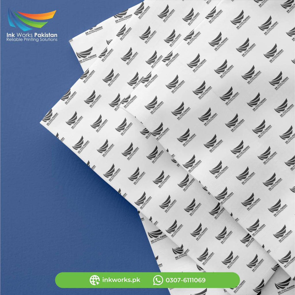 product packaging wrapping paper with branding
