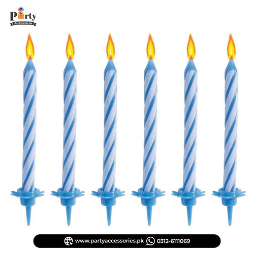 Blue color party celebration candles
