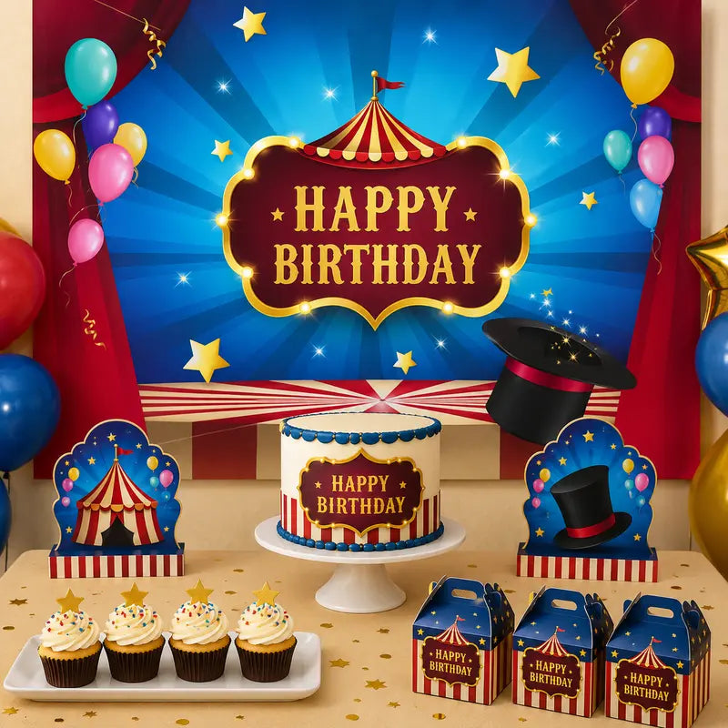 carnival circus theme birthday party decorations