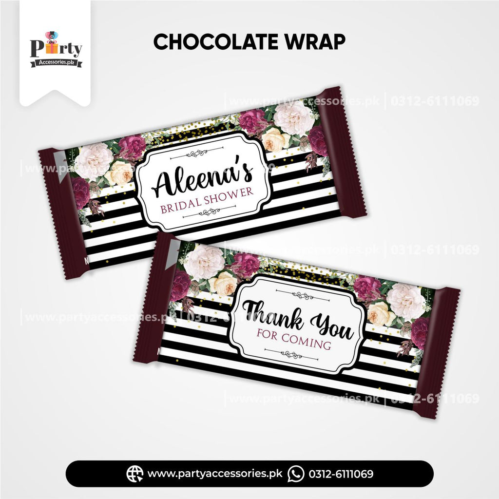 decoBridal shower ration ideas | Customized chocolate wraps pinterest ideas