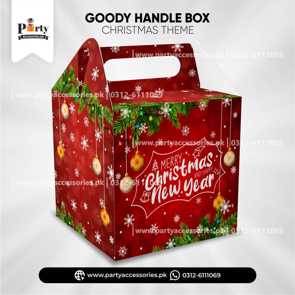 Christmas Goody Boxes – Printed Favor Boxes with Handle