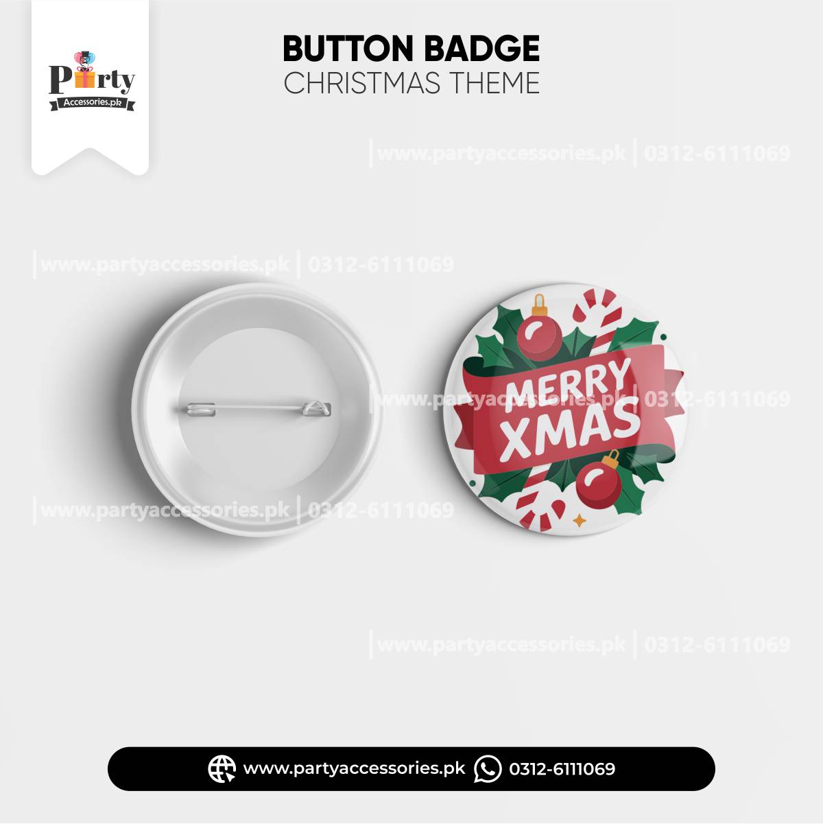 X Mas Party Celebration Badge