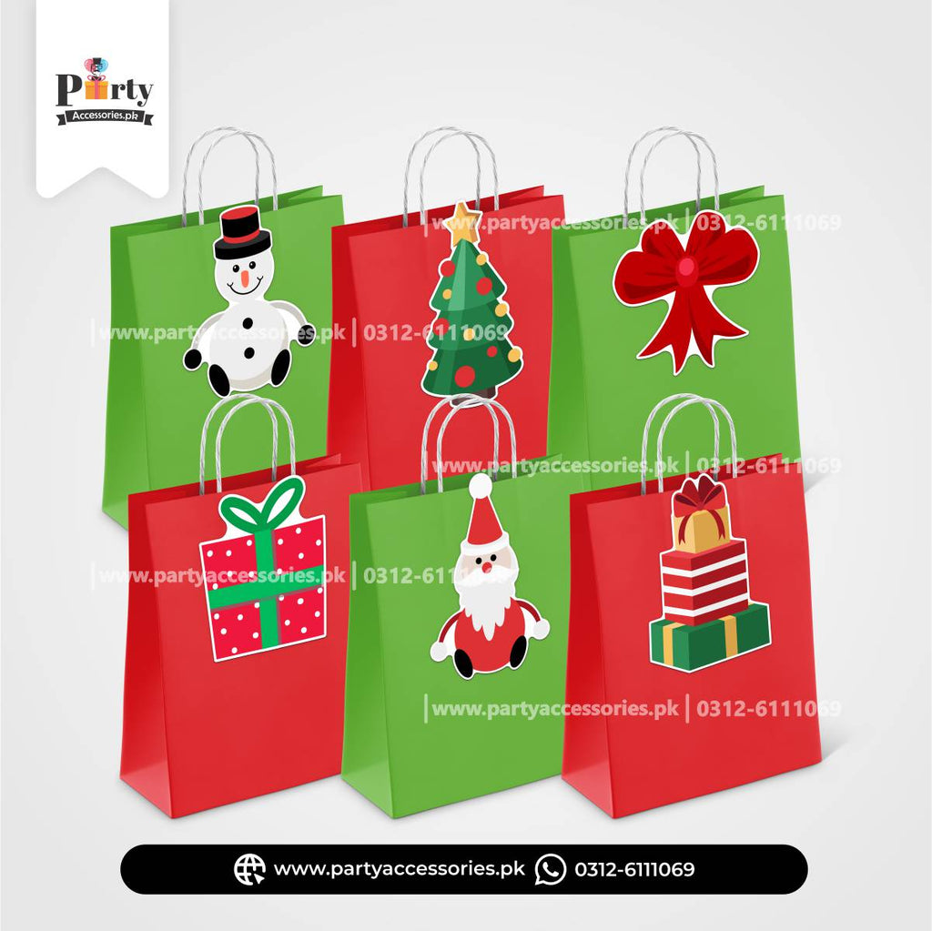 Christmas Theme Cutout Goody Bags – Premium Party Favor Bags