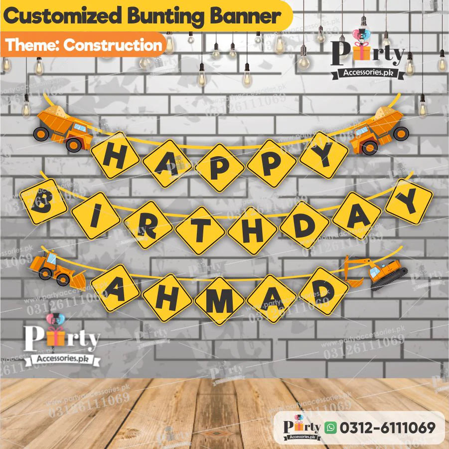 construction customized bunting banner 