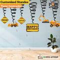 construction theme spiral hangings 