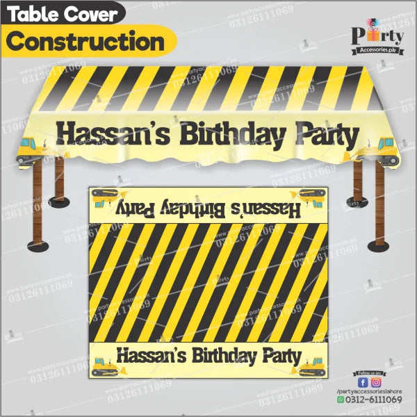 construction theme customized table top sheet 
