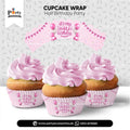 HALF BIRTHDAY THEME CUSTOMIZED CUPCAKE WRAPS 
