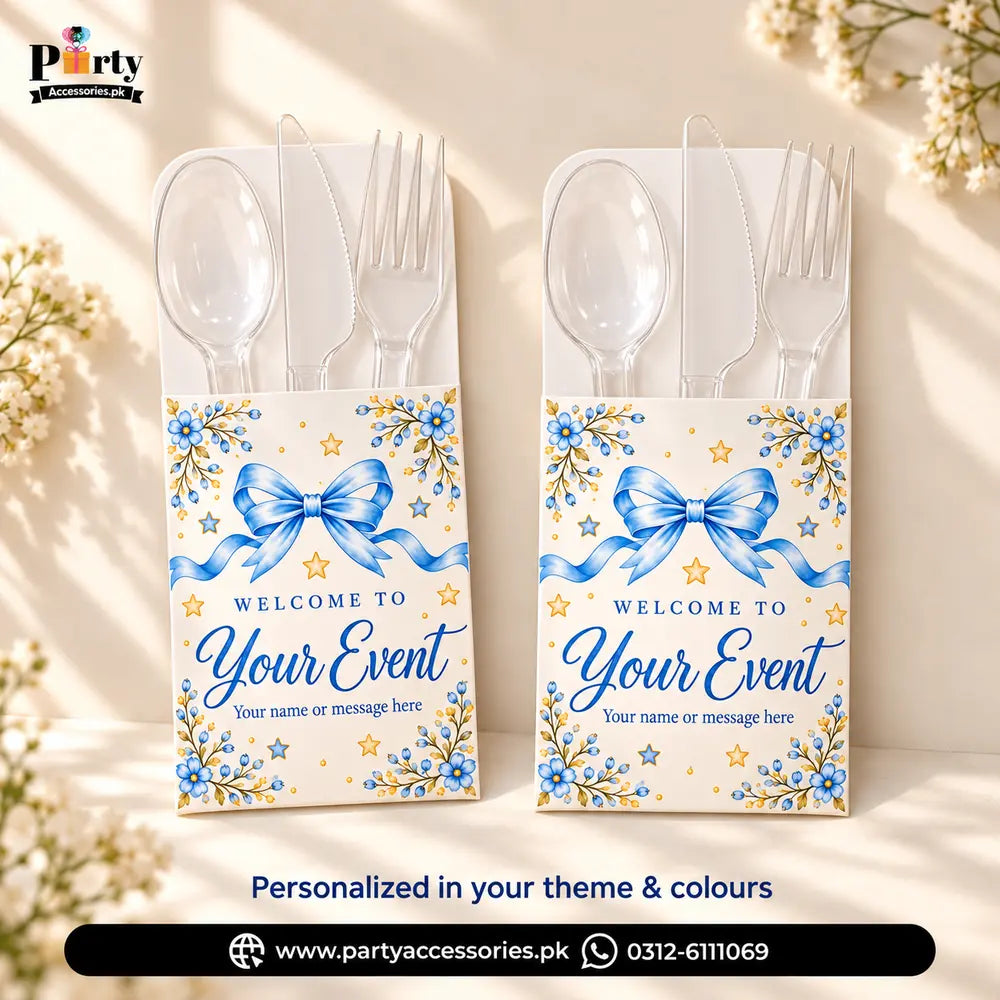 Disposable Cutlery Set with Customized Holders
