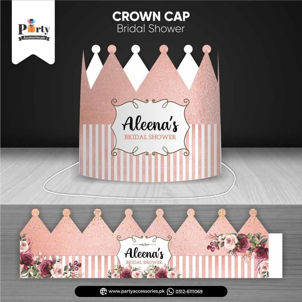 bride to be crown cap in rose gold 