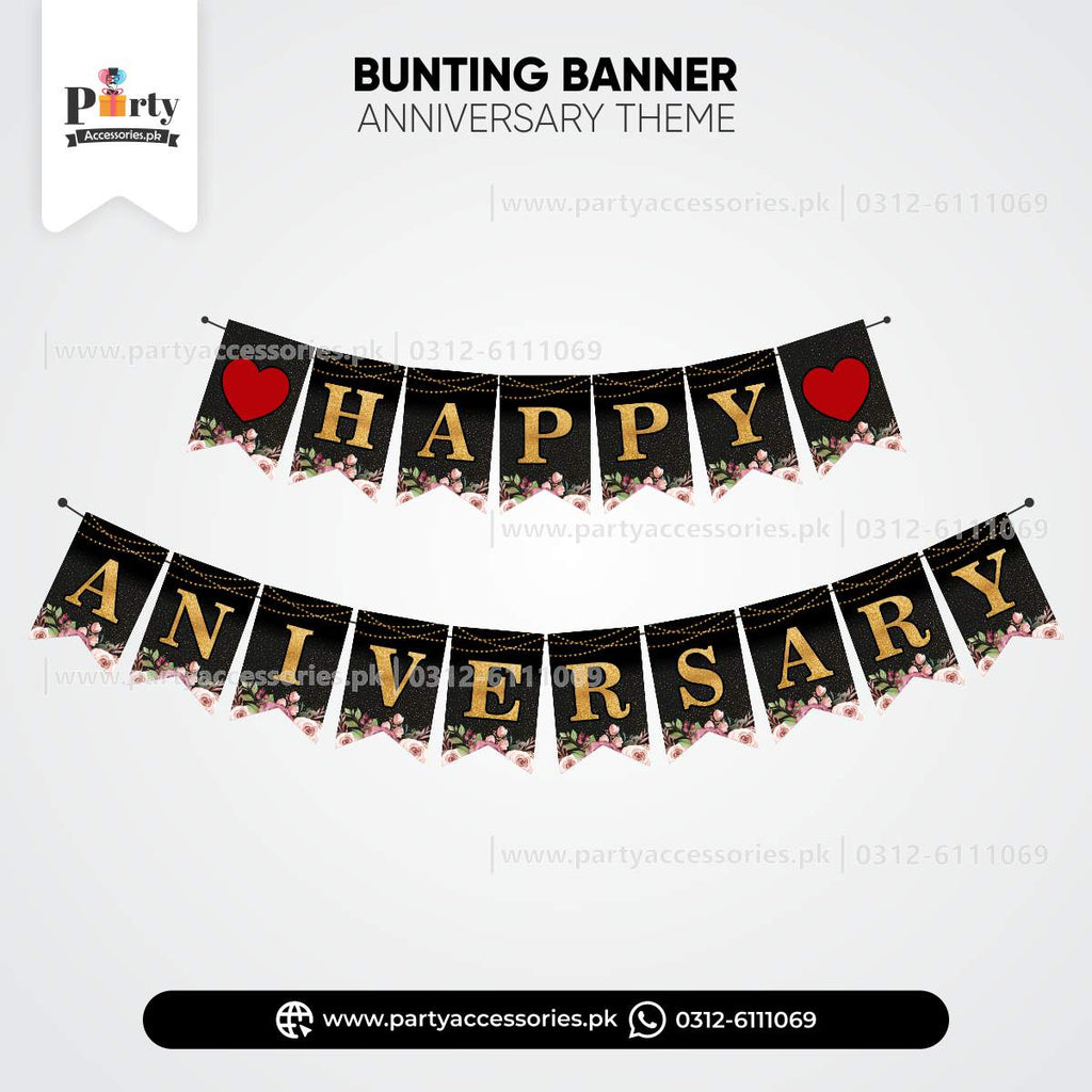 Wedding anniversary wall decorations |  Bunting banner