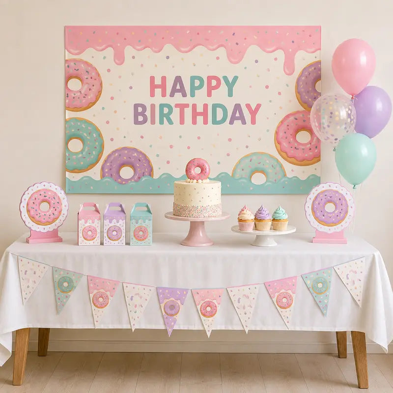 donut theme birthday party decorations for girl