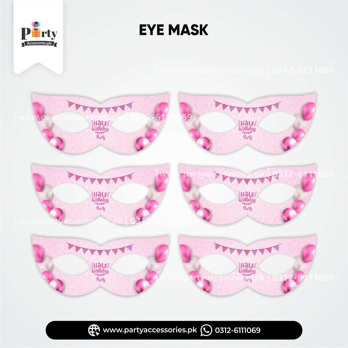 HALF BIRTHDAY THEME CUSTOMIZED FACE MASKS