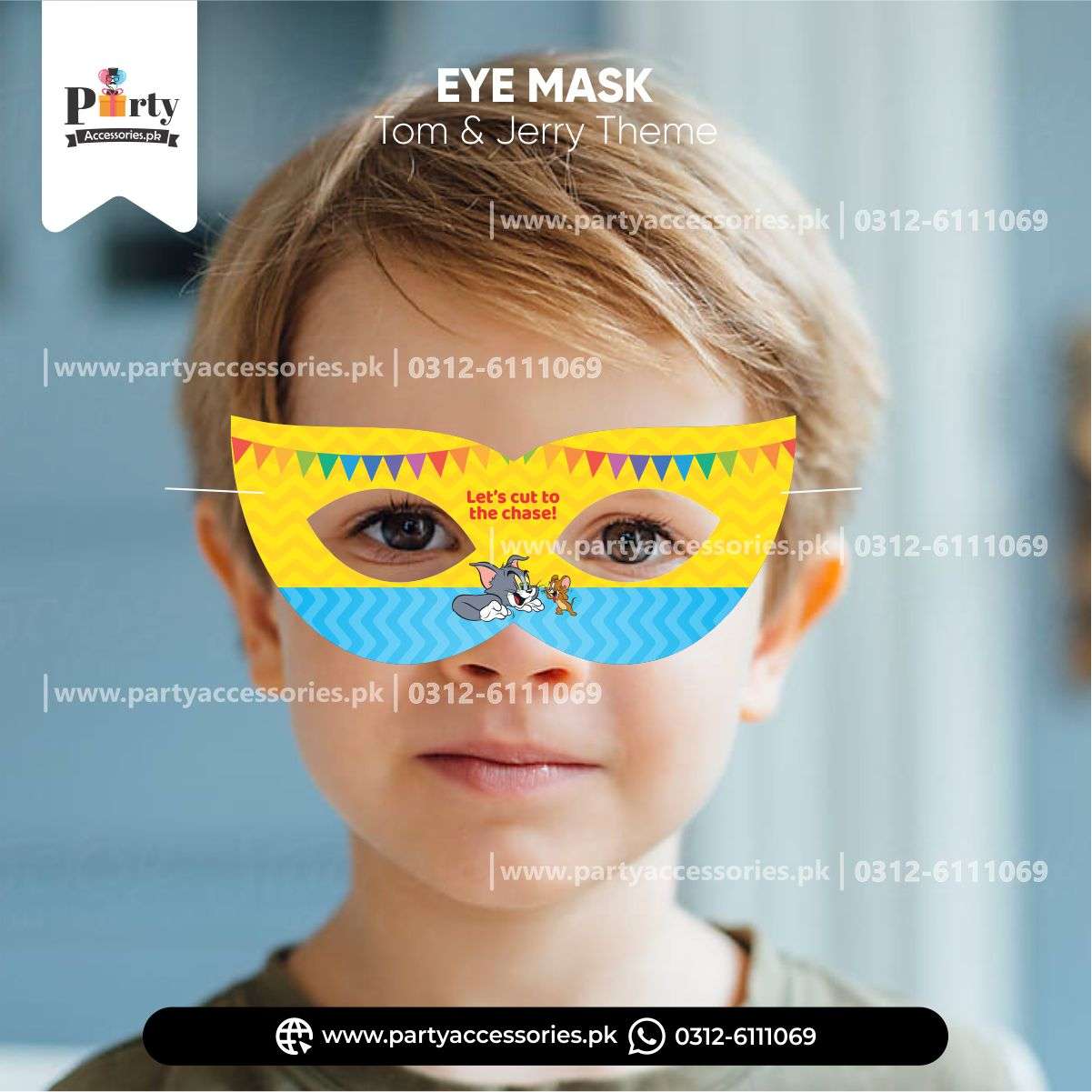 tom and jerry birthday theme customized face mask 