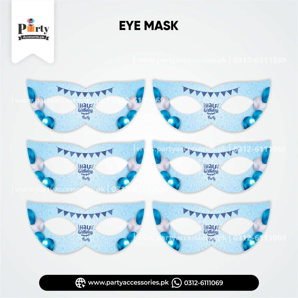 half  birthday party face mask  for baby boy 
