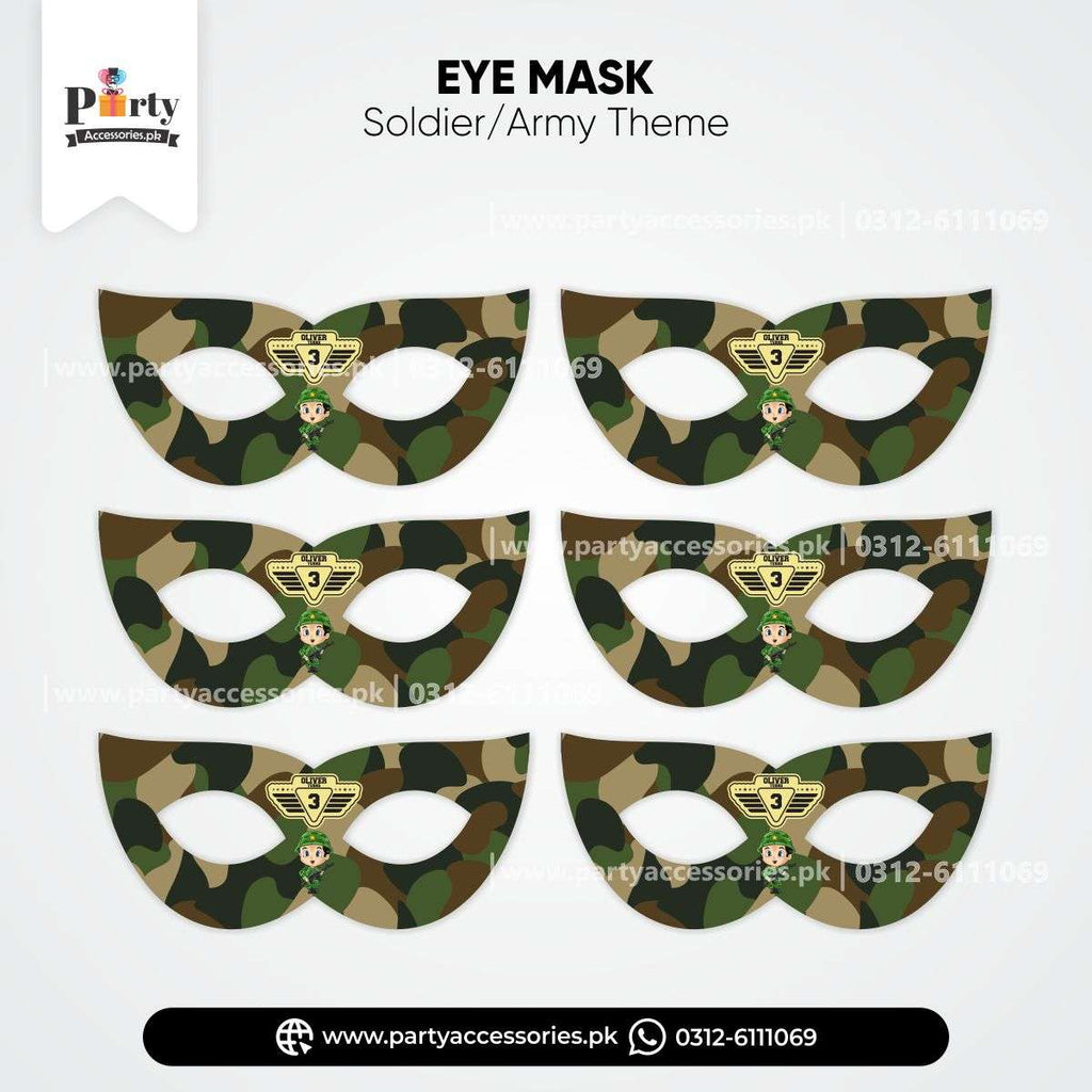 SOLDIER ARMY THEME CUSTOMIZED EYE MASK