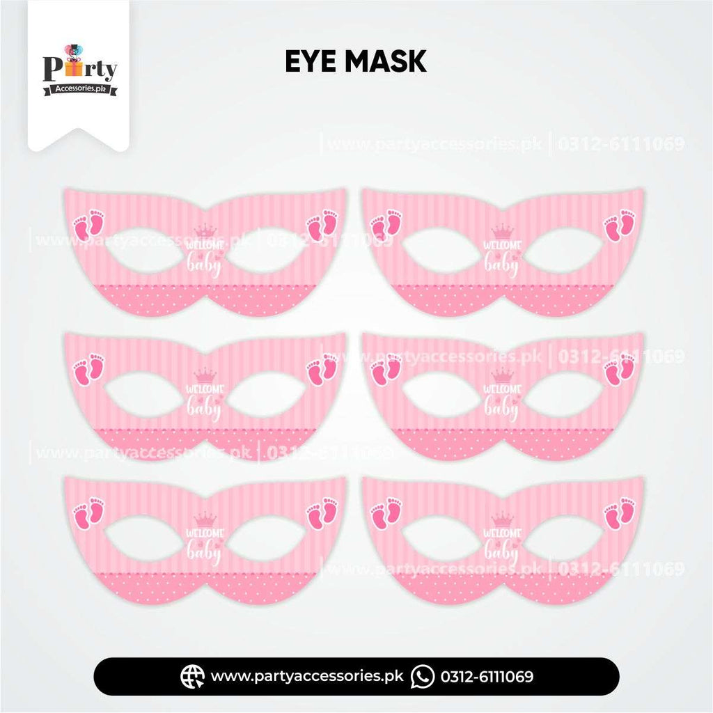 Welcome baby decoration ideas eye / face masks | in pink amazon ideas 