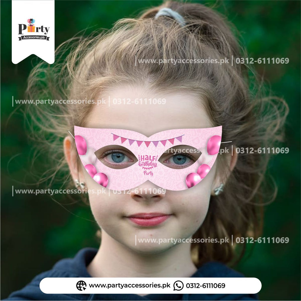 HALF BIRTHDAY THEME PARTY EYE MASK FOR GIRL