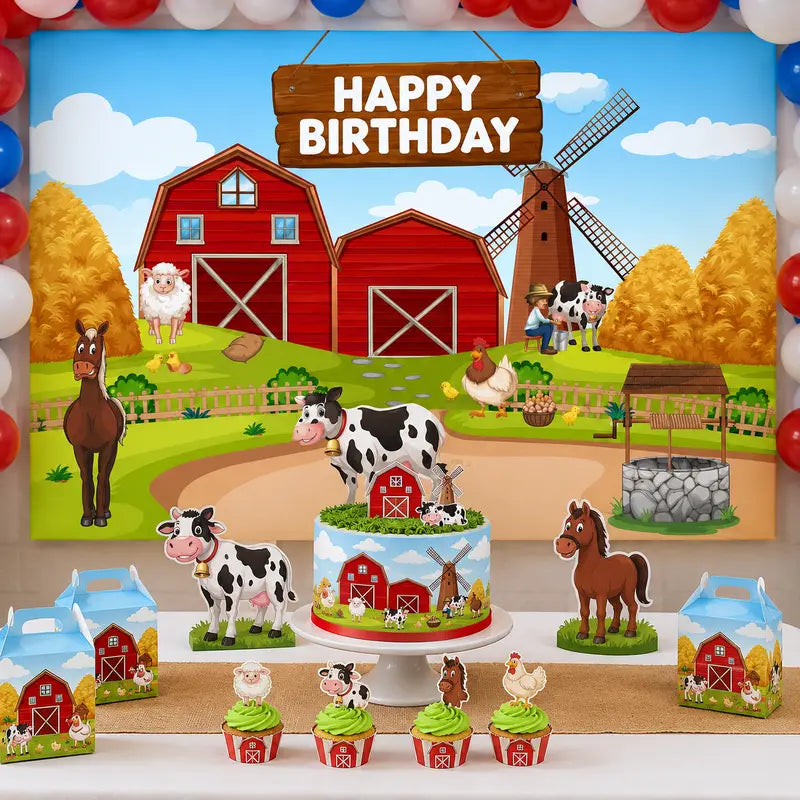 farm animals theme birthday party decorations 